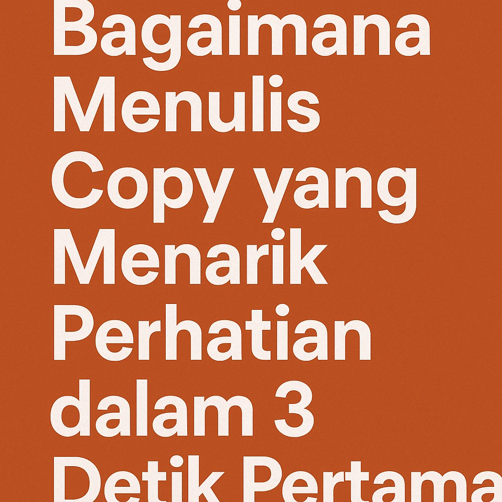 Bagaimana Menulis Copy yang Menarik Perhatian dalam 3 Detik Pertama