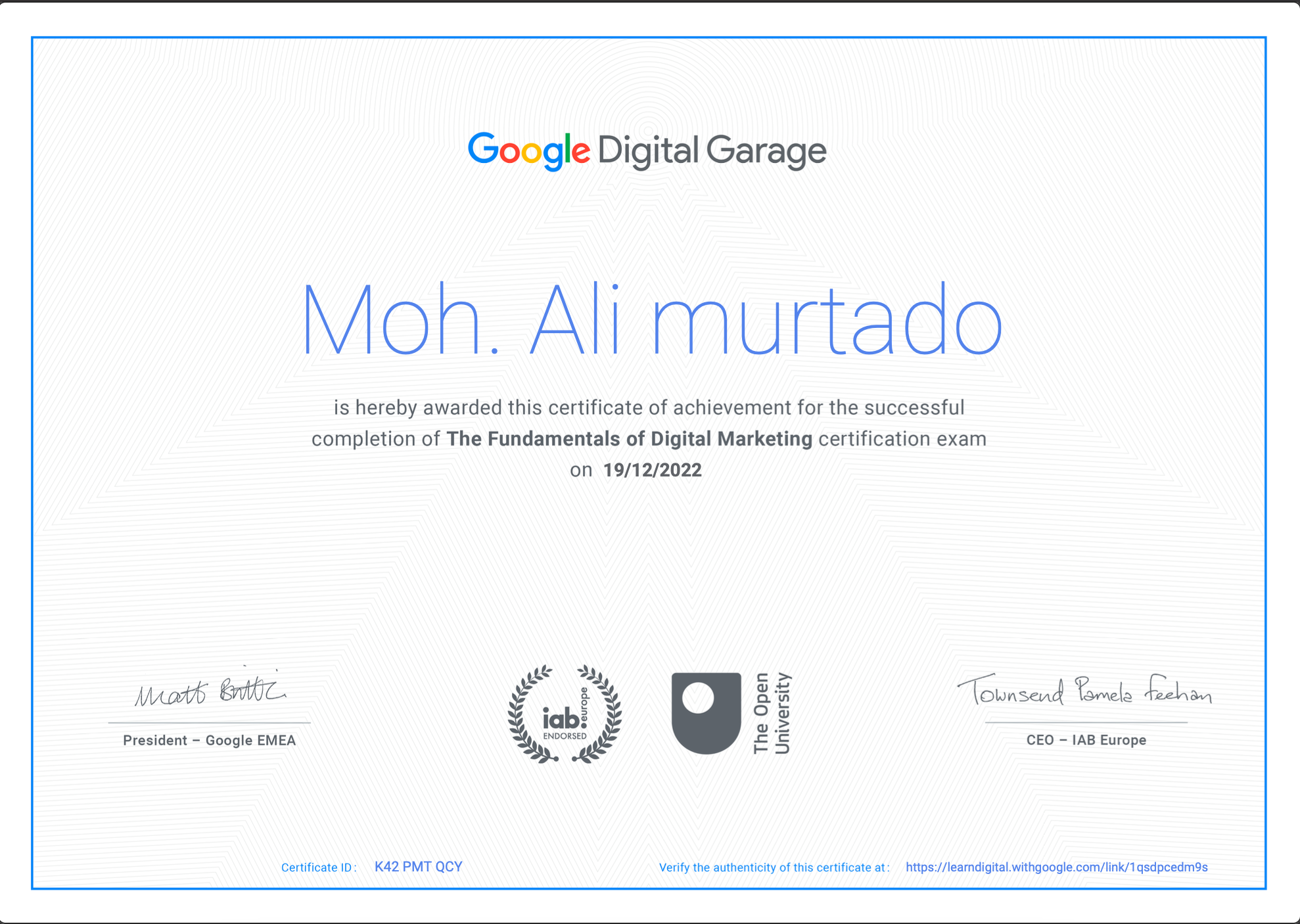 Fundamentals of digital marketing